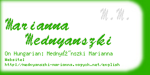 marianna mednyanszki business card